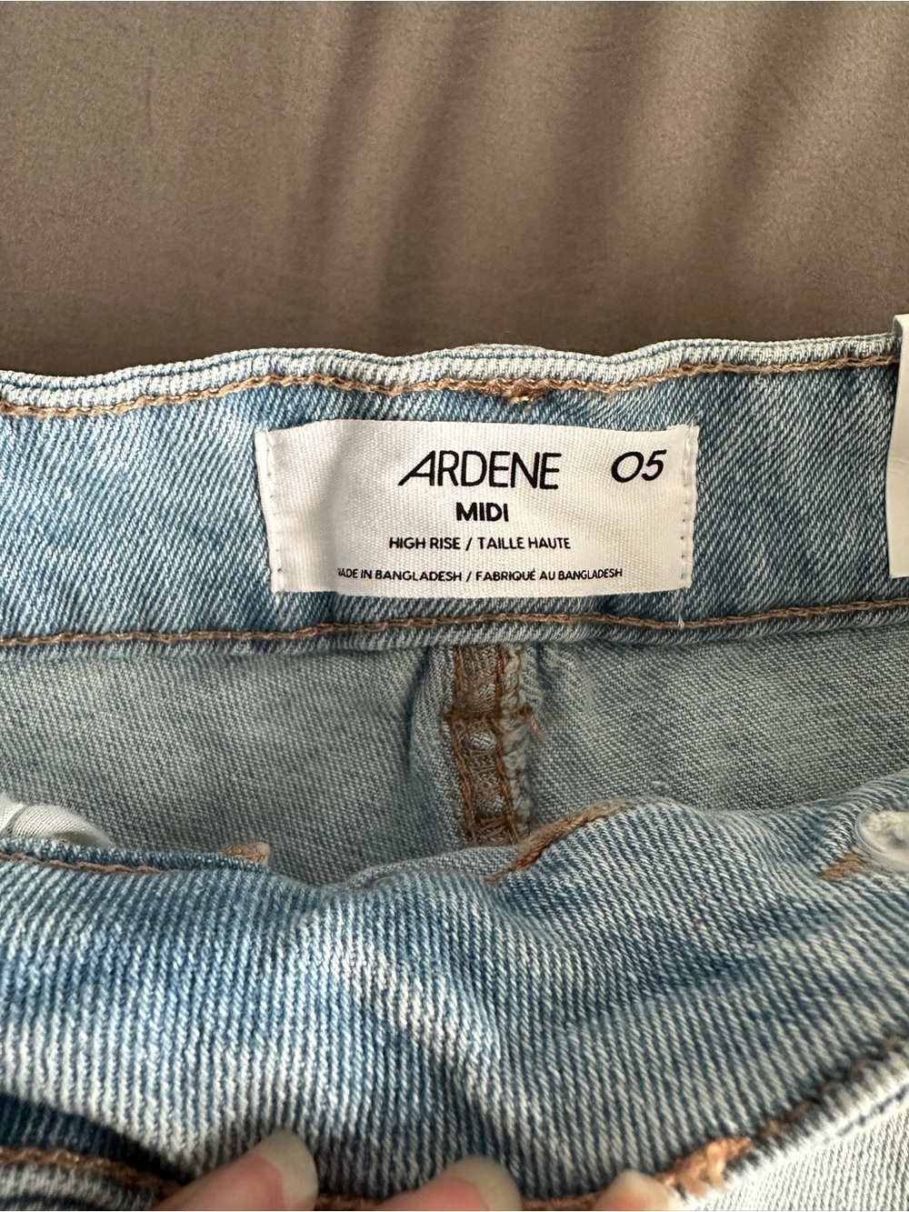 Ardene Light Blue Denim Crossover High-Rise Shorts - Picture 2 of 2